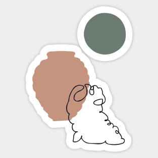 Terracotta pot and English Bulldog Yoga Sticker